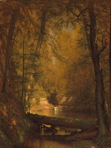 The Trout Pool [1870] by Worthington Whittredge [1820–1910]